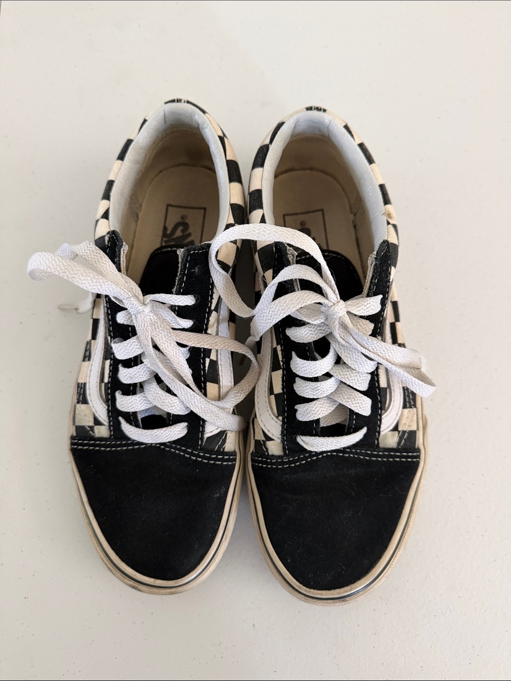 VANS Old Skool Checkered Sneakers size 7 women’s